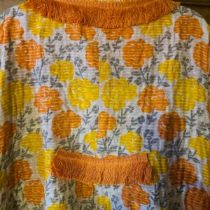 Pardessus Kantha Modèle yellow sky